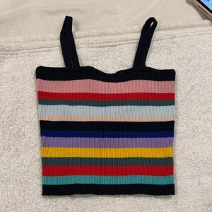 Ruby & Jenna Striped Knit Tank Top in Multicolor